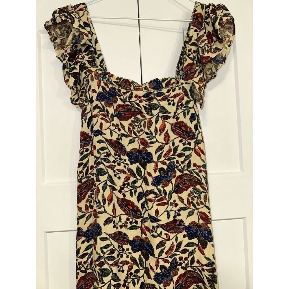 House of Harlow 1960 Floral Maxi Ruffle‎ Dress in Sister Print | Size Large